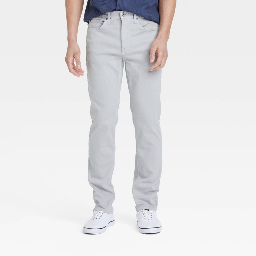 Men's Comfort Wear Slim Fit Jeans - Goodfellow & Co™ Light Gray 40x34
